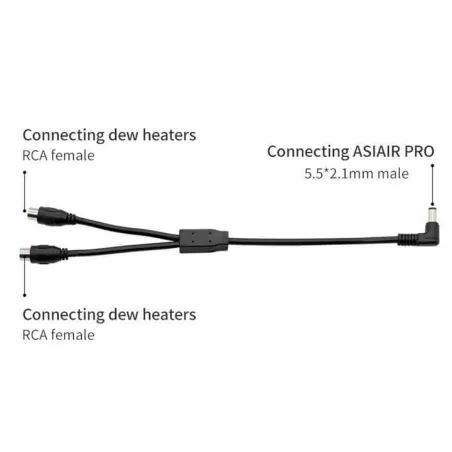Câble ZWO répartiteur d'alimentation - Coaxial vers RCA