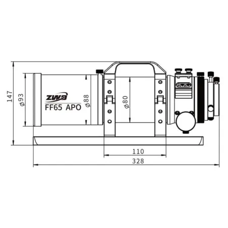 Lunette apochromatique ZWO FF65 quintuplet
