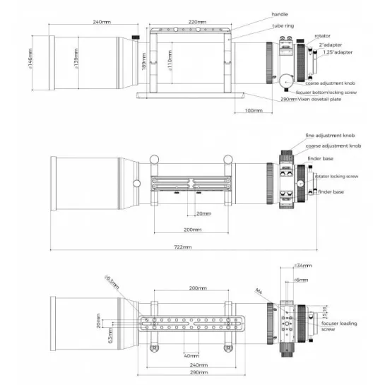 Lunette apochromatique Askar 120/840 Triplet