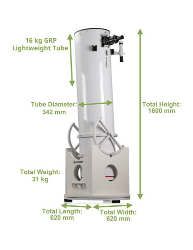 Télescope Dobson Bresser 305/1525 Messier Hexafoc