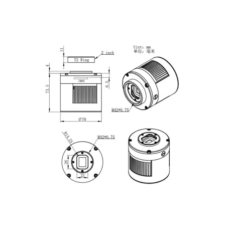 Caméra ZWO ASI 294 MC Pro Couleur