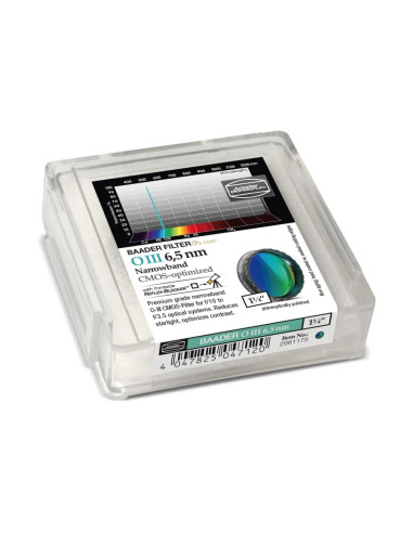 Filtre OIII narrowband Baader 6,5nm optimisé CMOS (1,25")