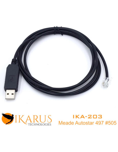 Câble USB Ikarus Technologies pour montures (Meade AudioStar)