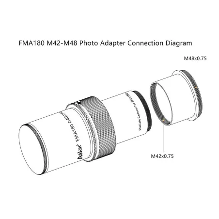 Adaptateur M48 Askar pour réfracteur Askar FMA 180mm